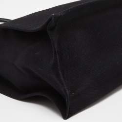 Saint Laurent Black Canvas and Leather Large Rive Gauche Shopper Tote 