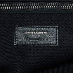 Saint Laurent Black Canvas and Leather Large Rive Gauche Shopper Tote 