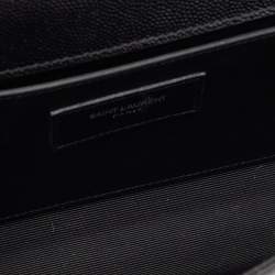 Pre Owned Saint Laurent Black Leather Kate Monogram Clutch