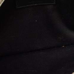 Pre Owned Saint Laurent Ivory Croc Embossed Leather Medium Uptown Pouch