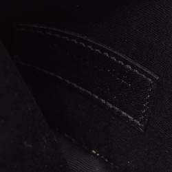 Pre Owned Saint Laurent Ivory Croc Embossed Leather Medium Uptown Pouch