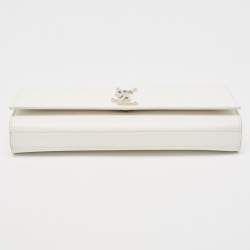 مملوكة مسبقًا حقيبة كلاتش سان لوران كيت  مونوغرامية جلد بيج