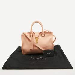 Saint Laurent Peach Leather Small Cabas Y-Ligne Tote