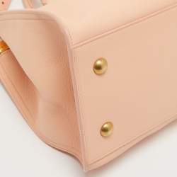 Saint Laurent Peach Leather Small Cabas Y-Ligne Tote