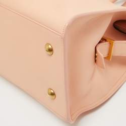 Saint Laurent Peach Leather Small Cabas Y-Ligne Tote