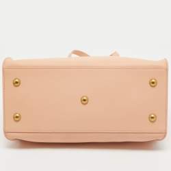 Saint Laurent Peach Leather Small Cabas Y-Ligne Tote