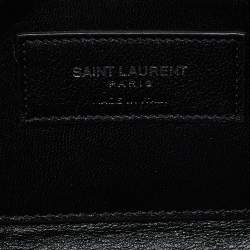 Saint Laurent Black Suede Small Monogram Kate Tassel Shoulder Bag