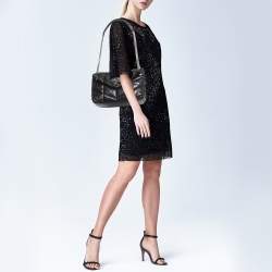 Pre Owned Saint Laurent Black Quilted Leather Small Loulou Puffer Shoulder Bag