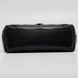 Pre Owned Saint Laurent Black Quilted Leather Small Loulou Puffer Shoulder Bag