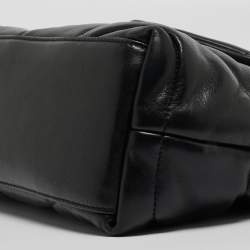Pre Owned Saint Laurent Black Quilted Leather Small Loulou Puffer Shoulder Bag