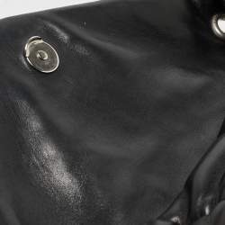 Pre Owned Saint Laurent Black Quilted Leather Small Loulou Puffer Shoulder Bag