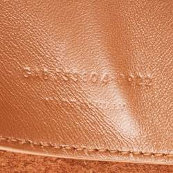 Pre Owned Saint Laurent Black Croc Embossed Leather and Suede Reversible Kate Bag