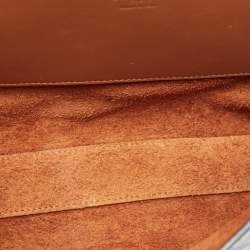 Pre Owned Saint Laurent Black Croc Embossed Leather and Suede Reversible Kate Bag