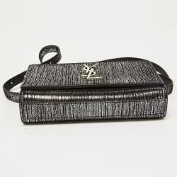 Saint Laurent Silver/Black Suede Kate Belt Bag