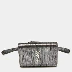 Saint Laurent Silver/Black Suede Kate Belt Bag