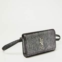Saint Laurent Silver/Black Suede Kate Belt Bag