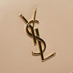 Pre Owned Saint Laurent Beige Leather Kate Chain Clutch