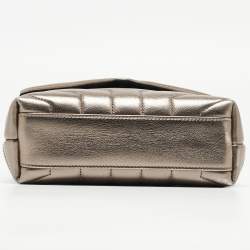 Pre Owned Saint Laurent Gun Metal Matelassé Leather Toy Loulou Crossbody Bag