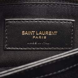 Saint Laurent Gun Metal Matelassé Leather Toy Loulou Crossbody Bag