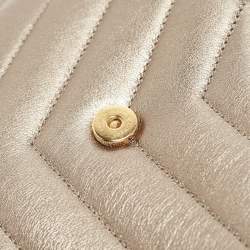 Pre Owned Saint Laurent Gun Metal Matelassé Leather Toy Loulou Crossbody Bag