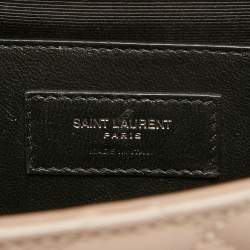 Pre Owned Saint Laurent Pink Mix Quilted Leather Medium Envelope Shoulder Bag