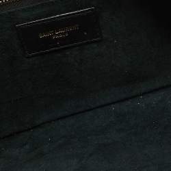 Saint Laurent Brown Suede Studded Kate Baguette Bag