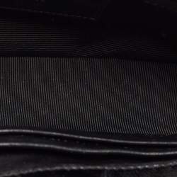 Pre Owned Saint Laurent Black Matelassé Leather Baby Monogram Flap Bag