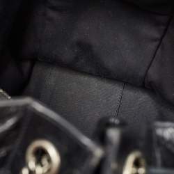 Pre Owned Saint Laurent Black Crinkled Leather Large Niko Shopper Tote