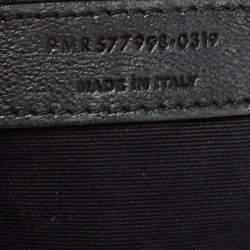 Pre Owned Saint Laurent Black Crinkled Leather Large Niko Shopper Tote