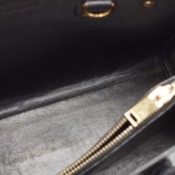 Pre Owned Saint Laurent Black Croc Embossed Leather Baby Classic Sac De Jour Tote