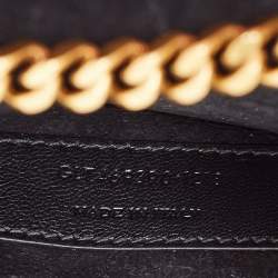 Saint Laurent Gold Crackled Leather New Small Kate Wallet on Chain
