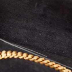 Saint Laurent Gold Crackled Leather New Small Kate Wallet on Chain