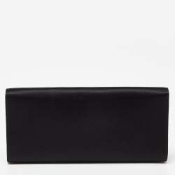 Saint Laurent Black Satin Muse Clutch
