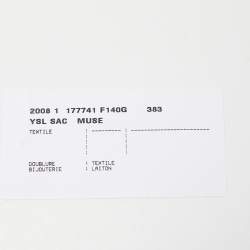Saint Laurent Black Satin Muse Clutch