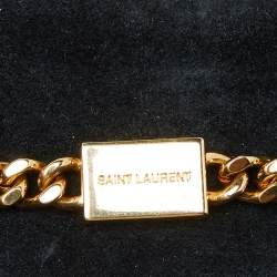 Pre Owned Saint Laurent Red/Black Python Embossed Leather Small Kate Wallet on Chain
