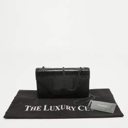 Saint Laurent Black Python and Leather Betty Shoulder Bag