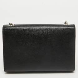 Pre Owned Saint Laurent Black Leather New Small Kate Wallet on Chain