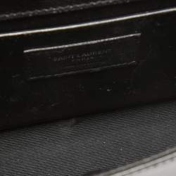 Pre Owned Saint Laurent Black Leather New Small Kate Wallet on Chain