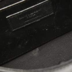 Pre Owned Saint Laurent Black Leather New Small Kate Wallet on Chain