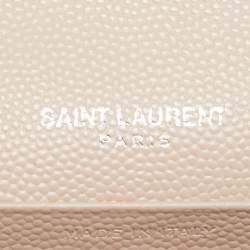 Saint Laurent Rose Poudre Matelasse Leather Monogram Continental Wallet