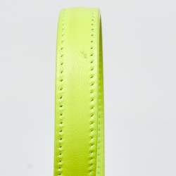 Pre Owned Saint Laurent Neon Yellow Leather Nano Classic Sac De Jour Tote