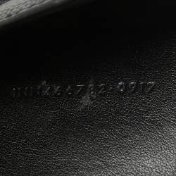 Saint Laurent Black Matelasse Leather Cassandre Trifold Wallet  
