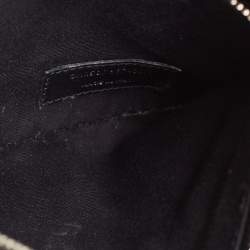 Pre Owned Saint Laurent Black/White Leather and Fabric Baby Bandana Sac De Jour Tote