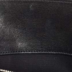 Pre Owned Saint Laurent Black/White Leather and Fabric Baby Bandana Sac De Jour Tote