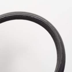 Pre Owned Saint Laurent Black/White Leather and Fabric Baby Bandana Sac De Jour Tote