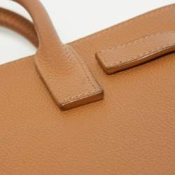 Pre Owned Saint Laurent Brown Leather Nano Classic Sac De Jour Tote