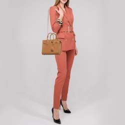 Pre Owned Saint Laurent Brown Leather Nano Classic Sac De Jour Tote