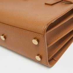 Pre Owned Saint Laurent Brown Leather Nano Classic Sac De Jour Tote