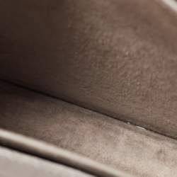 Saint Laurent Grey Croc Embossed Leather Medium Sunset Bag