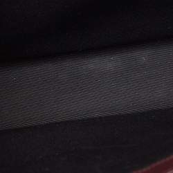 مملوكة مسبقًا Saint Laurent Burgundy Matelassé Leather Large Monogram Envelope Shoulder Bag